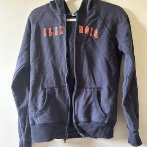 Illinois Navy Blue Zip-up